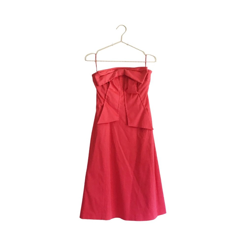 Moschino Cheapandchic Pink Bow Strapless Dress